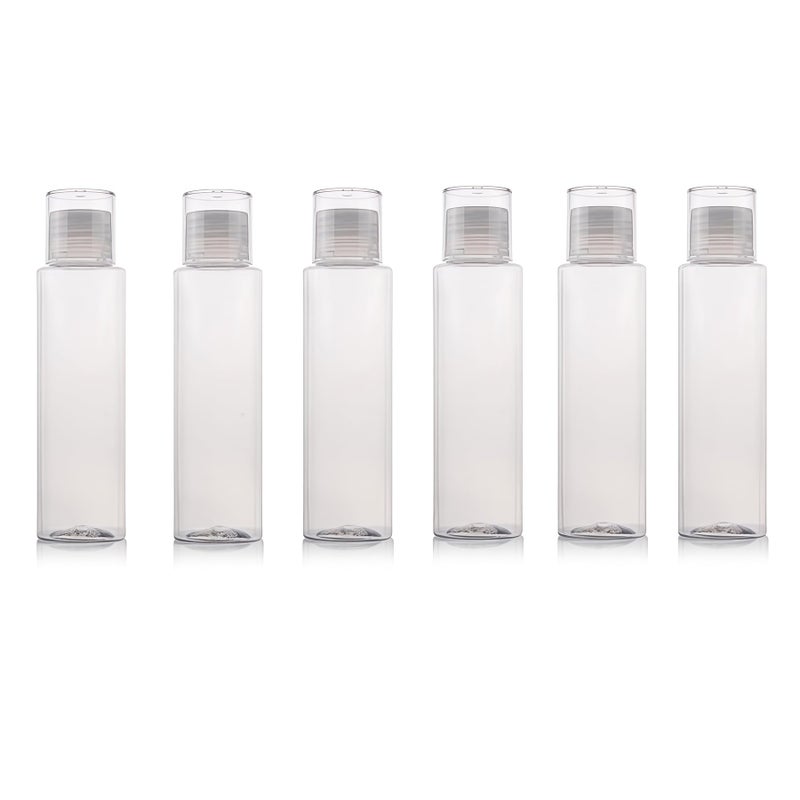 VANTOBEST 6Pcs 100ml/3.4oz Travel Bottles Set - Cosmetic Containers with Orifice Reducer and Screw Lid - Leak Proof Refillable Plastic Bottle for Toner Lotion Emulsion Shampoo Shower Gel - Image 1